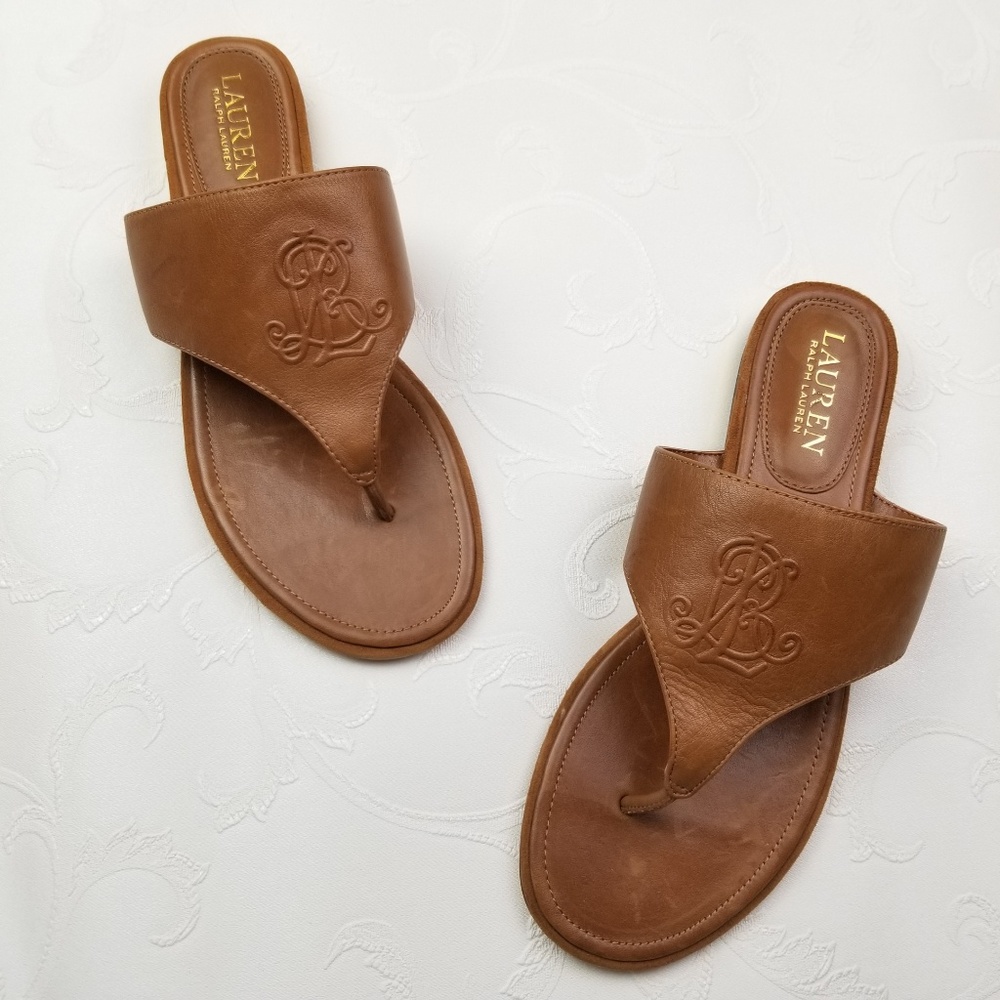 Lauren Ralph Lauren Deandra Thong Leather Sandals